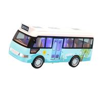 Qudinip Giocattolo per Autobus Urbano per Bambini, Durevole Modello di Auto in ABS con Effetti Sonori e Luminosi per Giochi Interattivi e Avventure Fantasiose (Blu)