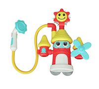 Qudinip Giocattolo per Bagnetto con Getto D'acqua, Design Floreale a Forma di Castello, Vasca da Bagno per Bambini con Ventosa, Materiale Plastico, 1 unità