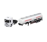 Qudinip Giocattolo per Camion Cisterna per Petrolio, Modello in Lega Resistente in Scala 1:50 per Bambini e Collezionisti, Adatto per il Gioco e la Decorazione (Bianca)