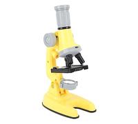 Qudinip Giocattolo per Microscopio per Bambini con Ingrandimento 100X 600X 1200X per Giovani Scienziati Set in Plastica Gialla