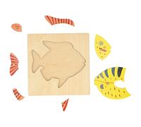 Qudinip Giocattolo Puzzle in Legno per Bambini per Regalo Educativo per L'apprendimento Precoce, Giocattolo Puzzle a Forma di Animale Realizzato in Legno Non Tossico, Dimensioni 24x24x1 Cm (Pannelli