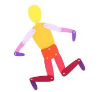 Qudinip Giocattolo Stickman in Legno con Arti Mobili Puzzle Educativo per