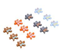 Qudinip Giochi Impilabili in Legno per Bambini, Blocchi Educativi Colorati con Orsetti per Esercitare la Coordinazione Occhio-mano e L'equilibrio, 12 Pezzi (#1)