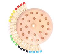 Qudinip Gioco di Scacchi con Fiammifero in Legno, Gioco da Tavolo Puzzle per lo Sviluppo Cognitivo e L'interazione Familiare, con Design in Plastica Liscia di Legno della Gomma per