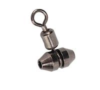 Qudinip Girelle da Pesca a 3 Vie da 10 Pezzi, Connettori a Croce Girevoli Tripli con Canna in Ottone con Rotazione Flessibile, per la Pesca in Acqua Dolce e Salata (M)