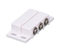 Qudinip Interruttore Magnetico Reed per Porte e Finestre, Interruttore di Contatto Magnetico Cablato NO NC Ad Alta sensibilità, Materiale ABS Sicuro, Installazione Semplice - 2 Set