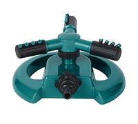 Qudinip Irrigatore Ad Acqua Rotante a Tre Bracci per Un'irrigazione Efficiente del Prato in Estate, Copertura di 26-33 Piedi, Blu Verde, 1 unità (Verde)