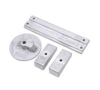 Qudinip Kit Anodico in Alluminio, Cuneo Anodico Resistente Alla Ruggine per Fuoribordo Verado e Optimax, Protegge Dalla Corrosione, 11 Pezzi