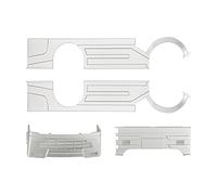 Qudinip Kit Carrozzeria Larga RC Copertura di Modifica Argento di Alta qualità con Luce LED per Camion RC WPL D12-4 unità (Blu)