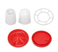 Qudinip Kit di Alimentatore di Pulcini e Acquerone, Alimentatore Pollame Pollo Wainer Pollame di Pollo con Design a Manicotto Rotante Scarichi Automatici Dell'acqua Staccabile per i