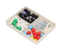 Qudinip Kit Modello Molecolare Strumento di Apprendimento della Chimica Durevole e Squisito per Studenti e Insegnanti 23,5 X 17 Cm con 50 Atomi