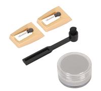 Qudinip Kit Premium di Aghi di Ricambio per Giradischi per Giradischi Pulitore Stilo 4 in 1 per Amanti della Musica con Finitura Dorata