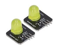 Qudinip Lampadina con Chip di Luce Decorativa per Modulo LED da 10 Pezzi 10 Mm per la Decorazione Domestica 3,3 V-5 V Installazione Semplice (MRB050C Giallo)