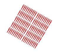 Qudinip Lampe Taglierina di Plastica 100 Pezzi, Lame di Sostituzione del Tosaerba Giardino Accessori per la Potatura Giardino con Design a Forma di Zucca, per Trimmer Manuali e (Rosso)