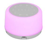 Qudinip Macchina per il Rumore Bianco per il Sonno e la Terapia con Luce Notturna Colorata per la Cameretta dei Bambini in Plastica 10 X 10 X 6 Cm (Bianca)