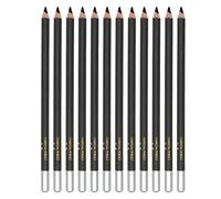 Qudinip Matite Colorate Nere da 12 Pezzi per Schizzi e Colorazioni - Design a Carboncino Morbido, Stile Portapenne Esagonale, Ideali per Artisti e Bambini - Materiale in Legno Sintetico