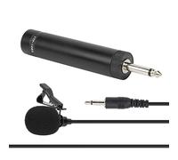 Qudinip Microfono Lavalier Cablato Clip-on Professionale per Registrazione Audio per Musicisti di Sassofono Nero 5M (10 metri di lunghezza)