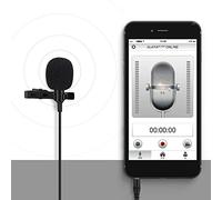 Qudinip Microfono Lavalier Omnidirezionale a 360° - Mini Microfono Registrazione Vocale Chiara per Videoconferenze, Interviste e Studi - Materiale ABS Resistente con Lunghezza 1,5 M