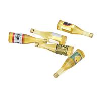 Qudinip Mini Bottiglie di Birra Modello 1:12 Resina di Alta qualità per Accessori Decorativi per Case delle Bambole - Set di 5 Modelli in Miniatura Vivaci