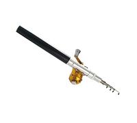 Qudinip Mini Canna da Pesca Portatile con Design Telescopico per un Facile Trasporto, Perfetta per gli Appassionati di Pesca, Realizzata in Resistente Lega di Alluminio (#2)