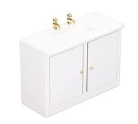 Qudinip Mini Mobiletto per Lavabo Modello Vivid Delicate Birch Furniture per Accessori Decorativi per Case delle Bambole in Scala 1:12