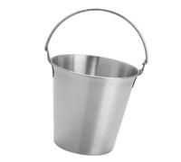 Qudinip Mini Secchiello per il Ghiaccio in Acciaio Inossidabile, Piccolo Refrigeratore per Vino in Metallo con Maniglia, per Bevande Birra Patatine Fritte Ali di Pollo a Casa Bar Feste (Argento)