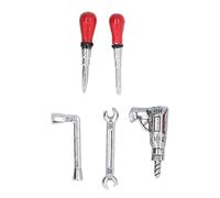 Qudinip Mini Strumenti da Lavoro per Casa delle Bambole Set 5 Pezzi di Accessori per Utensili Manuali Realistici in Lega per la Decorazione della Casa delle Bambole in Scala 1:12