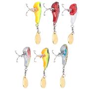 Qudinip Mini VIB in Metallo con Cucchiaio Esca da Pesca per Trota 9g Attrezzatura da Affondamento Design Compatto Resistente Acciaio Inossidabile 6 Pezzi
