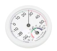 Qudinip Misuratore di umidità della Temperatura Ad Alta Precisione Termometro Ergonomico Compatto Igrometro per Giardino di Casa e Ufficio Plastica ABS Quantità da 75 Mm 1 (TH108 bianco)