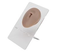 Qudinip Modello di Pancia in Silicone, Display per Agopuntura per Pratica di Piercing 3D con Ombelico Morbido, per Insegnare Agli Studenti di Medicina e Alla Divisione di Puntura (Pelle scura)