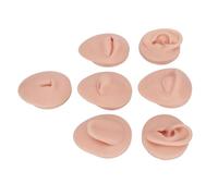 Qudinip Modello di Parte del Corpo in Silicone, Modello Morbido 3D per Occhi, Orecchie, Naso, Bocca, Lingua, Ombelico, per la Pratica del Tecnico Dell'esposizione di Gioielli, con (Colore della