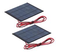 Qudinip Modulo di Energia Solare da 2 Pezzi Pannello Epossidico Compatto 2W per Luci Solari da Prato e Uso Sperimentale Polisilicio 136x110mm