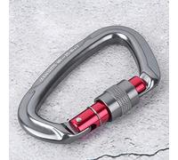 Qudinip Moschettone per Esterni in Lega di Alluminio, Strumento per Arrampicata su Roccia Ad Alta Resistenza per Amache e Avventure, 64 G, /grigio, 1 Pezzo (Grigio)