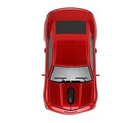 Qudinip Mouse Wireless per Auto da Corsa Design Cool per Auto Sportiva Mouse Ottico Senza Fili per PC e Mac Materiale ABS 2,4 GHz 1600 DPI (Rossa)