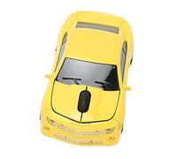 Qudinip Mouse Wireless per Auto da Corsa Design Cool per Auto Sportiva Mouse Ottico Senza Fili per PC e Mac Materiale ABS 2,4 GHz 1600 DPI (Gialla)