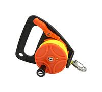 Qudinip Mulinello da Immersione con Tappo per il Pollice Mulinello da Pesca per Immersioni Subacquee Leggero e Durevole per lo Snorkeling e gli Sport Acquatici Subacquei 46m Giallo (ruota arancione)