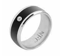 Qudinip NFC Smart Ring Elegante Dispositivo Multifunzione per la Condivisione delle Informazioni Personali e la Protezione della Privacy per gli Appassionati di Tecnologia (taglia 9)