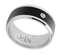 Qudinip NFC Smart Ring Elegante Dispositivo Multifunzione per la Condivisione delle Informazioni Personali e la Protezione della Privacy per gli Appassionati di Tecnologia (taglia11)
