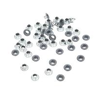 Qudinip Occhiello per Occhielli da 500 Pezzi Occhielli in Metallo Durevoli di Alta qualità per Artigianato Fai-da-te e Accessori di Abbigliamento 4 Colori (YK4/5C11 (grigio))