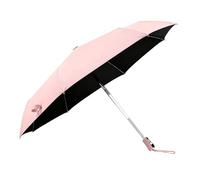 Qudinip Ombrellone Automatico Pieghevole Leggero per Viaggi di Uso Quotidiano - 6 Stecche Resistenti Al, Materiale Vinilico Impermeabile (Rosa)