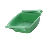 Qudinip Organizzatore per Scaffali per Frigorifero, Durevole, in Materiale PP, Salvaspazio, per , per Uso Domestico, 16,8 X 16 X 6,5 Cm (Verde nerastro)