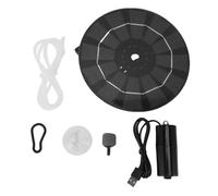 Qudinip Ossigenatore per Stagno Solare, Pompa per Ossigeno per Acquario USB da 10 W Monocristalline Silicon USB per Vasca di Pesce per Laghetto per Esterno, Aeratore Tranquillo del