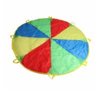 Qudinip Paracadute da Gioco per Bambini da 1,8 M con Colori Arcobaleno Poliestere Resistente per Giochi e attività All'aperto