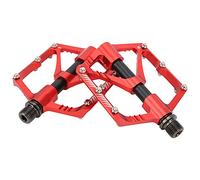 Qudinip Pedale con Cuscinetto per Bici WAKE Pedali con 3 Cuscinetti in Lega di Alluminio Durevole per Bici da Montagna e da Strada 11,6 X 9,3 X 1,7 Cm (Rossa)
