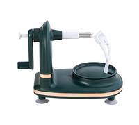 Qudinip Pelafrutta, Pelapatate Rotante Manuale A Mano, Utensile da con 2 Testine di Ricambio, Materiale in Acciaio Inossidabile ABS PP per Mele Pere Agrumi (Verde scuro)