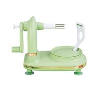 Qudinip Pelafrutta, Pelapatate Rotante Manuale A Mano, Utensile da con 2 Testine di Ricambio, Materiale in Acciaio Inossidabile ABS PP per Mele Pere Agrumi (Verde chiaro)