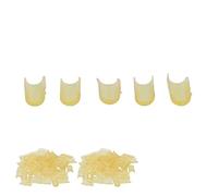 Qudinip Perline di Granuli per Estensioni dei Capelli con Punta a U Forte Legame per il Salone e L'uso Domestico 2 Sacchetti Resina Gialla 270-340°F