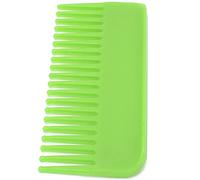 Qudinip Pettine a Denti Larghi per Districare Capelli Lunghi e Spessi - Pettine per Capelli Portatile Senza Manico per Salone e Viaggio, 6,0 X 2,7 X 0,5 Pollici (Verde)