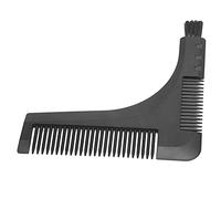Qudinip Pettine per Modellare la Barba Strumento per lo Styling a Forma di L per Baffi e Barba Perfetti - Aiuto per la Toelettatura in Plastica Resistente (Nera)