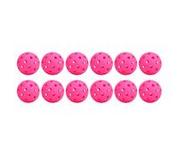 Qudinip Pickleball da 74 Mm Ad Alta elasticità da 12 Pezzi per Giochi All'aperto Materiale PE Durevole Design a 40 Fori Perfetto per Tutte le età (Rosa)